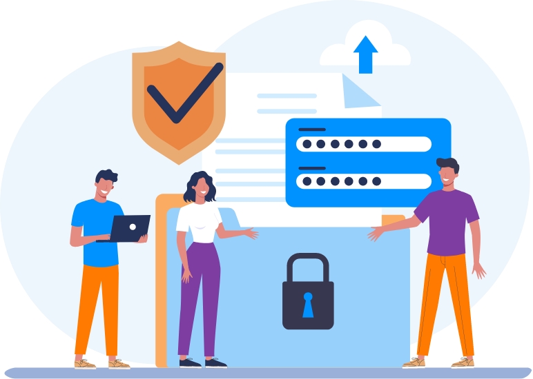 Vector illustration for safeguarding information.
