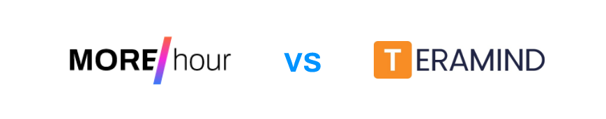 Image showing a comparison of MORE/hour vs Teramind.