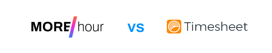 Image showing a comparison of MORE/hour vs Timesheet.